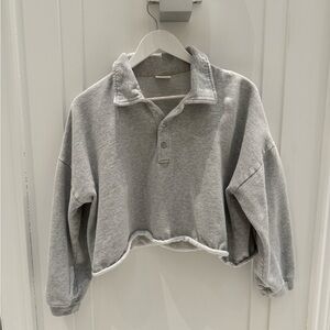 Aritzia Sunday Best Cropped Polo Sweatshirt